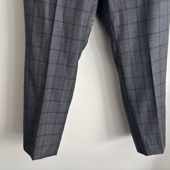 $1600 Jack Victor Grey Plaid Check Suit- 40, Pants 32 Made in Canada - Picture 15 of 16